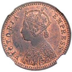 BRITISH INDIA: Victoria, Empress, 1876-1901, AE 1/12 anna, 1894(c)