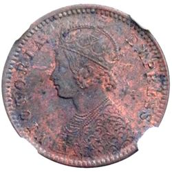 BRITISH INDIA: Victoria, Empress, 1876-1901, AE 1/12 anna, 1895(c)