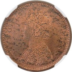 BRITISH INDIA: Victoria, Empress, 1876-1901, AE 1/2 pice, 1895(c)