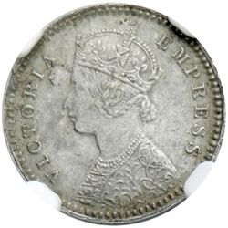 BRITISH INDIA: Victoria, Empress, 1876-1901, AR 2 annas, 1897C