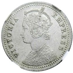BRITISH INDIA: Victoria, Empress, 1876-1901, AR 1/4 rupee, 1879C