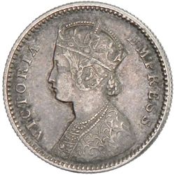 BRITISH INDIA: Victoria, Empress, 1876-1901, AR 1/4 rupee, 1882(b)