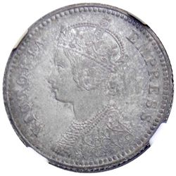 BRITISH INDIA: Victoria, Empress, 1876-1901, AR 1/4 rupee, 1896-C