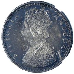 BRITISH INDIA: Victoria, Empress, 1876-1901, AR 1/2 rupee, 1882(b)