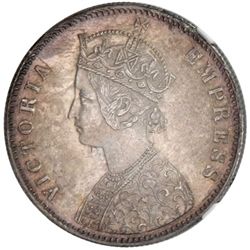 BRITISH INDIA: Victoria, Empress, 1876-1901, AR rupee, 1887-C