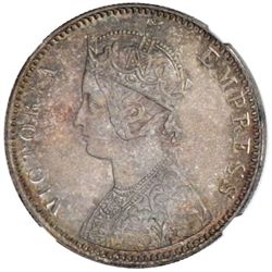 BRITISH INDIA: Victoria, Empress, 1876-1901, AR rupee, 1889-C