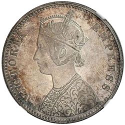 BRITISH INDIA: Victoria, Empress, 1876-1901, AR rupee, 1891-C