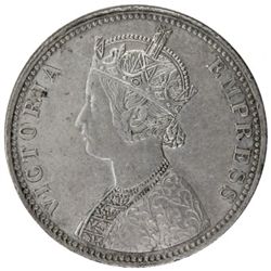 BRITISH INDIA: Victoria, Empress, 1876-1901, AR rupee, ND (1877-1901)