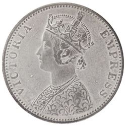 BRITISH INDIA: Victoria, Empress, 1876-1901, AR rupee, ND (1877-1901)