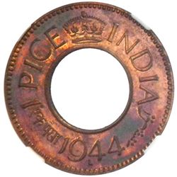 BRITISH INDIA: George VI, 1936-1947, AE pice, 1944-L