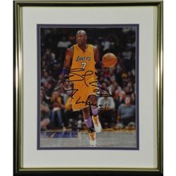 Lamar Odom Signed Lakers #7 NBA Photo Framed