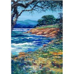 Golf by the Sea II SIGNED PASTEL ORIGINAL