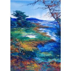 Golf by The Sea Signed 26X36 Original