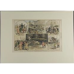 Antique Print Street-Car Strike Chicago Harpers 1888