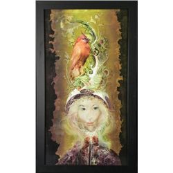 Endre Szasz Art Print The Red Bird -Framed