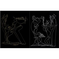 Sir Shadow: Jazz Musicians Double Sided Drawing 2005