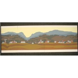 Steve Horan Signed Triptych 3 Pc Art Print Mt. Stacy