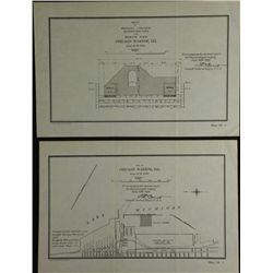 2 Antique Chicago Survey Maps, Sketches Harbor CCE 1903