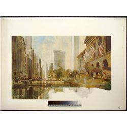 Chicago Michigan Avenue Rare Printer's Proof Art Print