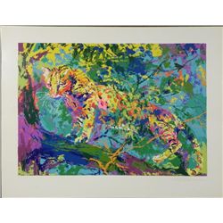 LeRoy Neiman Signed Art Print Trial Proof Ocelot 1973