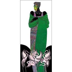 Charles Bibbs- Ebony Series 8: Green Lithograph