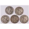 Image 1 : (5) WALKING LIBERTY HALF DOLLARS (16, 16-D, 16-S, 17, 17-D)