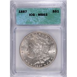 1887 MORGAN DOLLAR ICG MS-63