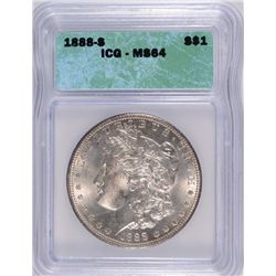 1888-S MORGAN DOLLAR ICG MS-64