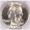Image 2 : 1941 WASHINGTON QUARTER, PCGS MS-67  WHITE! RARE!