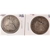 Image 1 : (2) SEATED HALF DOLLARS (53, 54)