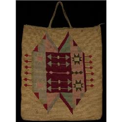 Old Plateau Cornhusk Bag 10 1/2" H. 9 1/4" W.  Fine Condition                                    …