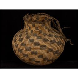 Old Apache Basketry Olla 8 1/2" D. 7" H.  Fine Condition                                         …