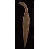 Tlingit Engraved Eagle Head and Steamship Copper Dagger ca. 1910  15" L.  Fine Condition         …