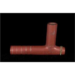 Plains Carved Catlinite Pipe 4 3/4" L. 3" H.  Good Condition                                     …