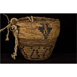 Rare Figured Child's Berry Basket  ca. 1890  5 1/2" W. 4 1/2" H.  Good Condition                 …