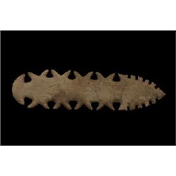 Prehistoric Ceremonial Eccentric Flint Knife with Complete Documentation 9 1/2" L.  Fine Conditio…