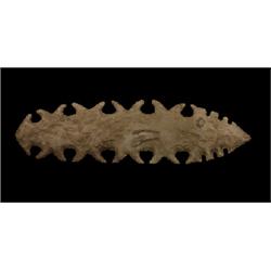 Prehistoric Ceremonial Eccentric Flint Knife with Complete Documentation 8 1/2" L.  Fine Conditio…