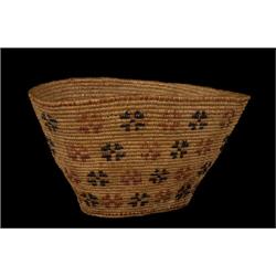 Northwest Coast Imbricated Berry Basket with Cross Design 17" L. 10" H. 10 1/2" W.  Fine Conditio…