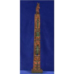 Superb Kwakiutl Painted Totem From the John Engel Collection 27" H.  Excellent Condition with Min…