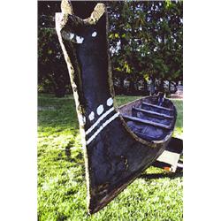 Twenty One Foot West Coast Canoe ca. 1900 Passed in a Potlatch in Tofino, B.C. in Late 80's Carve…