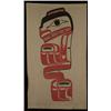 Robert Davidson Northern Bear Banner Serigraph on Fine Bullap Ex Expo 1986  88" L.x 49" W.  Good …