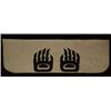 Applique Button Blanket Panel Bear Claw Design with Shell Buttons 96" L.x 30" W. Salmon House Col…