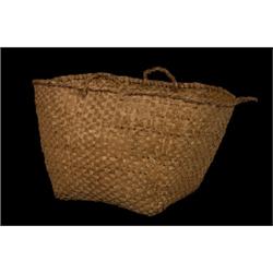 Older Salish Cedar Root Hop Gathering Basket 21" W. 12" H.  Fine Condition                       …