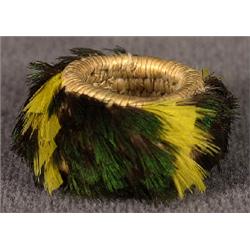 Fantastic Pomo Miniature Feathered Basket From Mark Ward Collection 1" D.  Excellent Condition   …