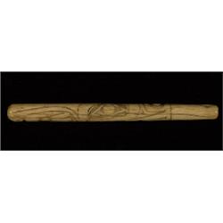 Shaman's Carved Bone Charm with Label Attached 4 7/8" L.  Fine Condition                         …