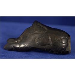 Old Carved Mountain Goat Horn Figure of a Whale Probably Haida 2 1/4" L.  Good Condition         …