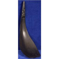 Old Carved Northwest Coast Goat Horn Spoon 6" L.  Fine Condition                                 …