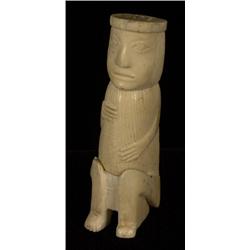 19TH C. Carved Bone Figure Probably Haida Purchased From Michael Johnson 1972  4 1/2" H. Replaced…
