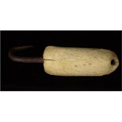 Old Inuit Bone and Steel Fishing Lure 5 1/2" L.  Good Condition                                  …