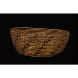 Thompson River Coiled Basket Fully Imbricated ca. 1890  12" D.  Fair Condition                   …